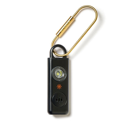 "MySiren Apple personal safety alarm in black - compact design with Find My integration"