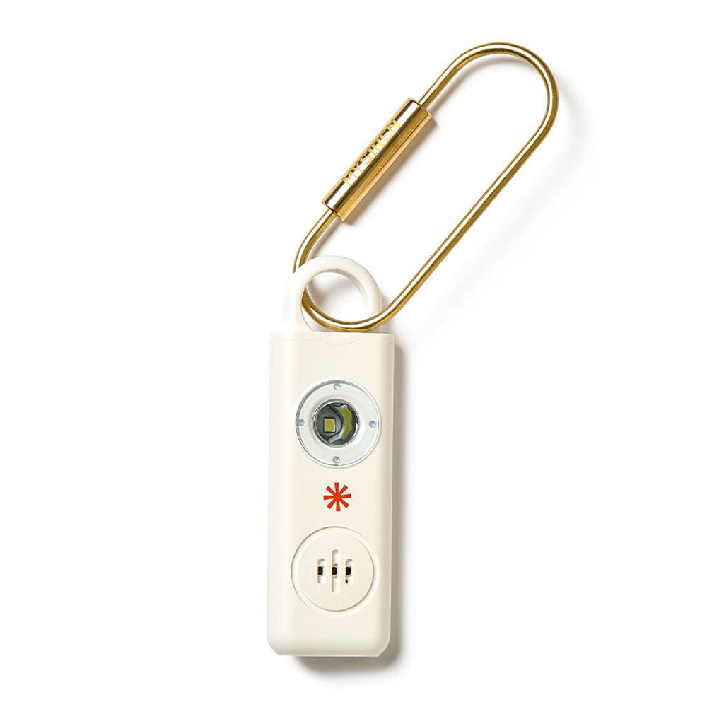 "MySiren OG personal safety alarm in white- compact 135dB alarm device"